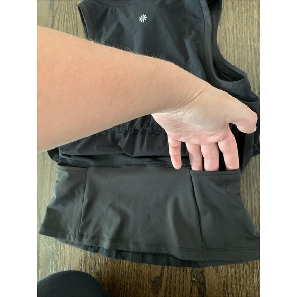 Athleta Venture Out Tank Crop Top Black XXS  NEW #533073 Athletic Running‎ - Picture 7 of 10